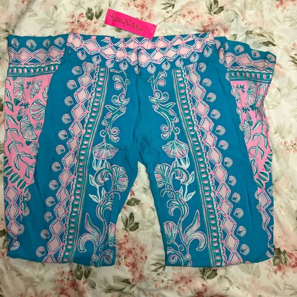 Lilly Pulitzer Bal Harbour Palazzo Pant Sz XS Waterya Waiting For Teal NWT $128 - Picture 2 of 5